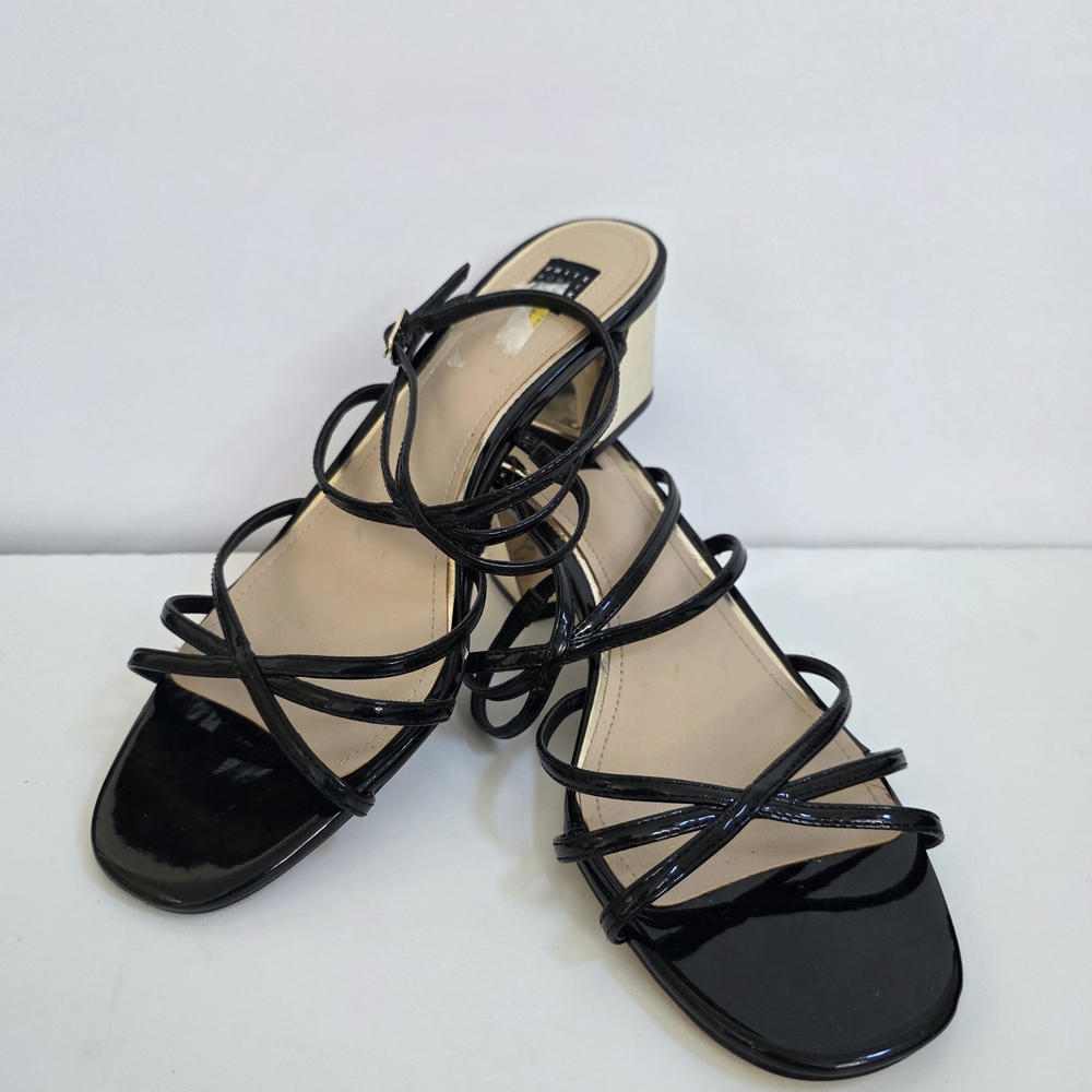 White House Black Market Elegant Black Strappy Women's Sandals